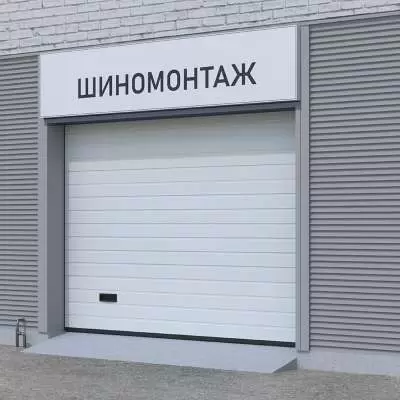 Промышленные ворота цвет белый